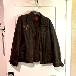 Like new London Hard Rock Cafe Jacket complete with removable hood.